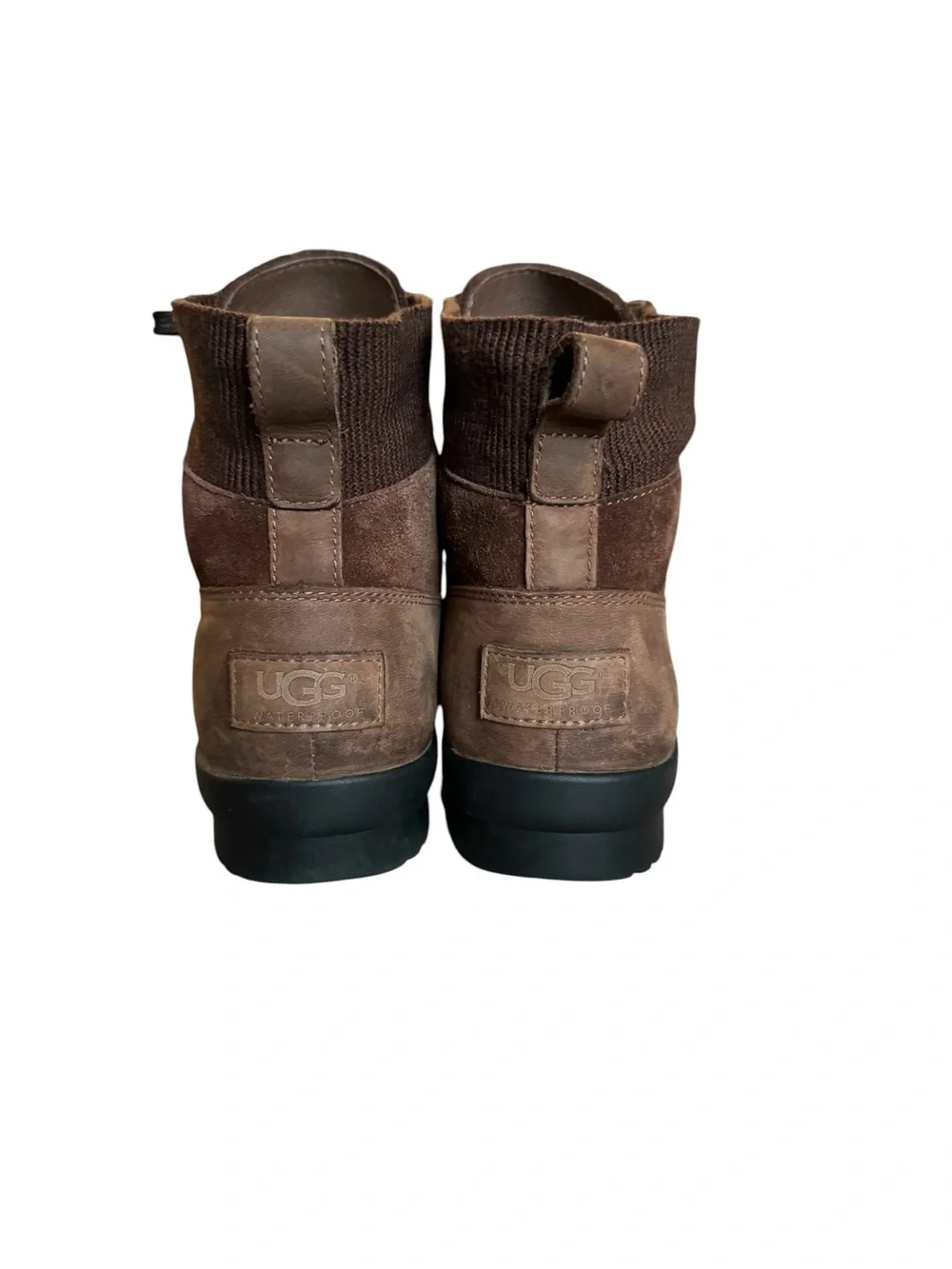 Women’s UGG waterproof Brown Lace-Up Suede & Leather Boots size 7